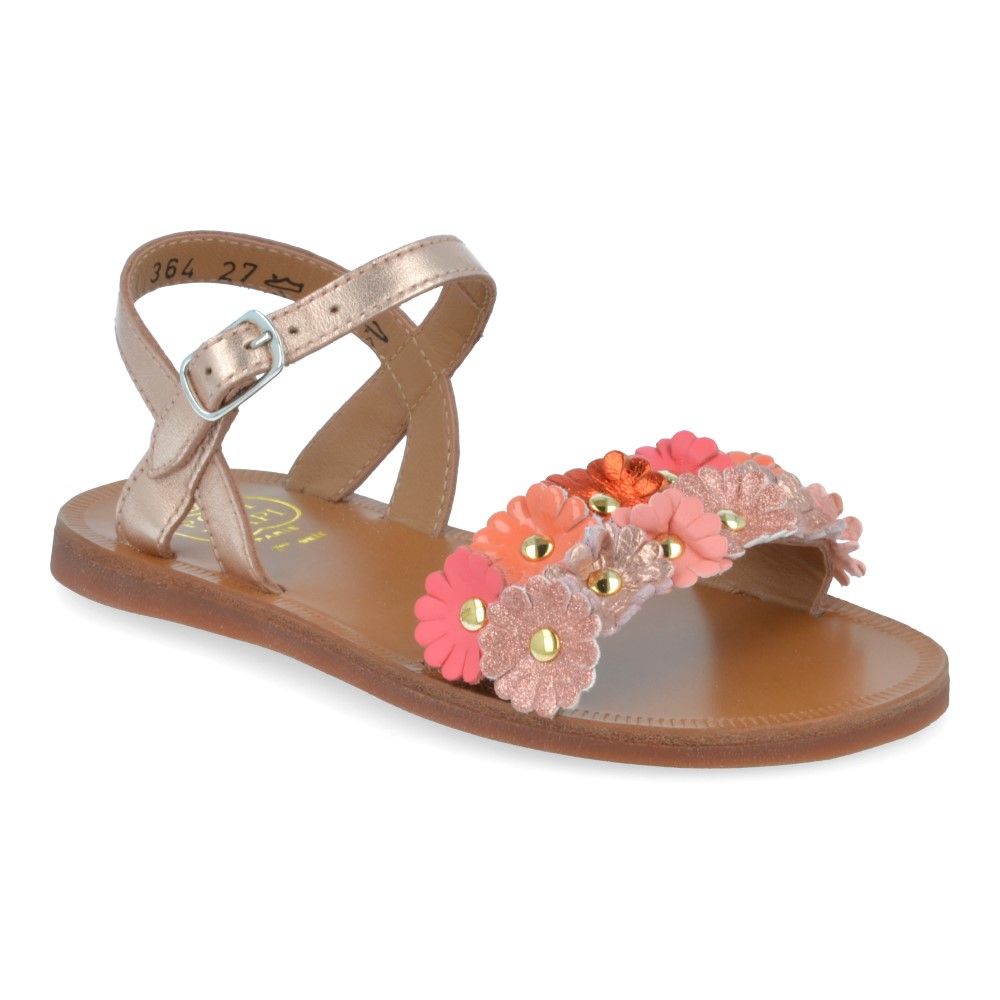 Pom D'Api Sandaal - Pom D'api Kinderschoenen - Roze | Plagette Multi Flo