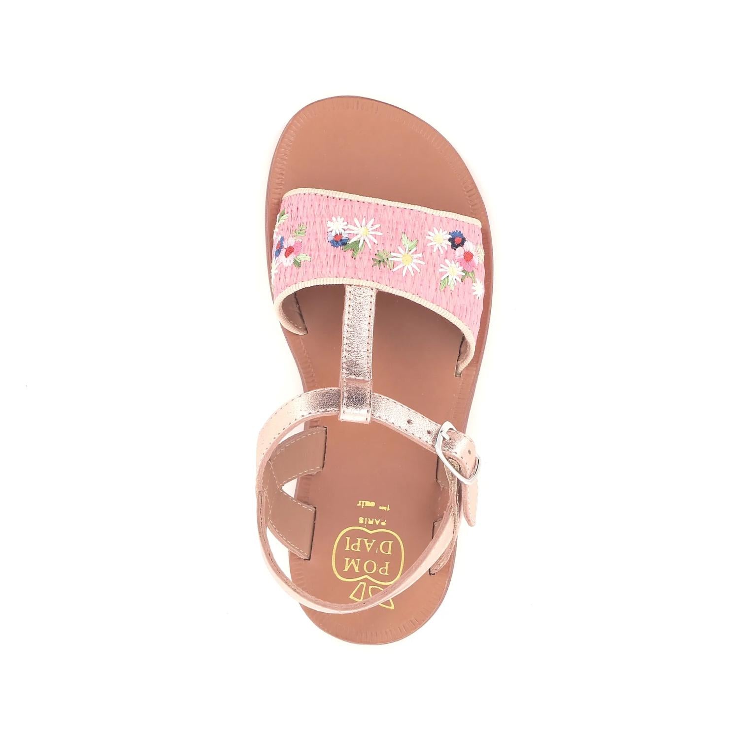 Pom D'Api Sandaal - Pom D'api Kinderschoenen - Roze | Plagette Rapha Brod  Cuivre