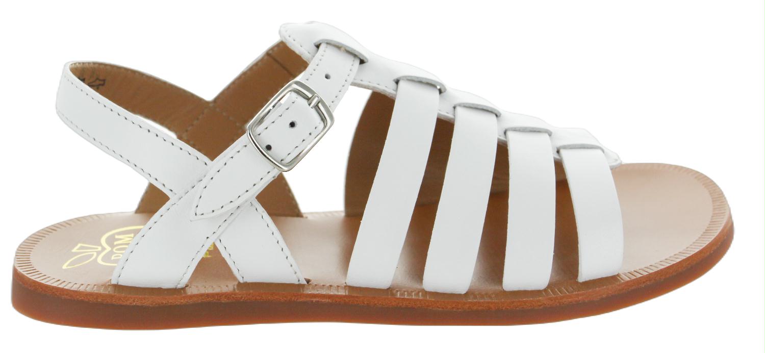 Pom D'Api Sandaal - Pom D'api Kinderschoenen - Wit | Plagette Strap