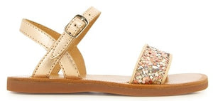 Pom D'Api Sandaal - Pom D'api Kinderschoenen - Zilver | Plagette Buckle Tao Lamgli