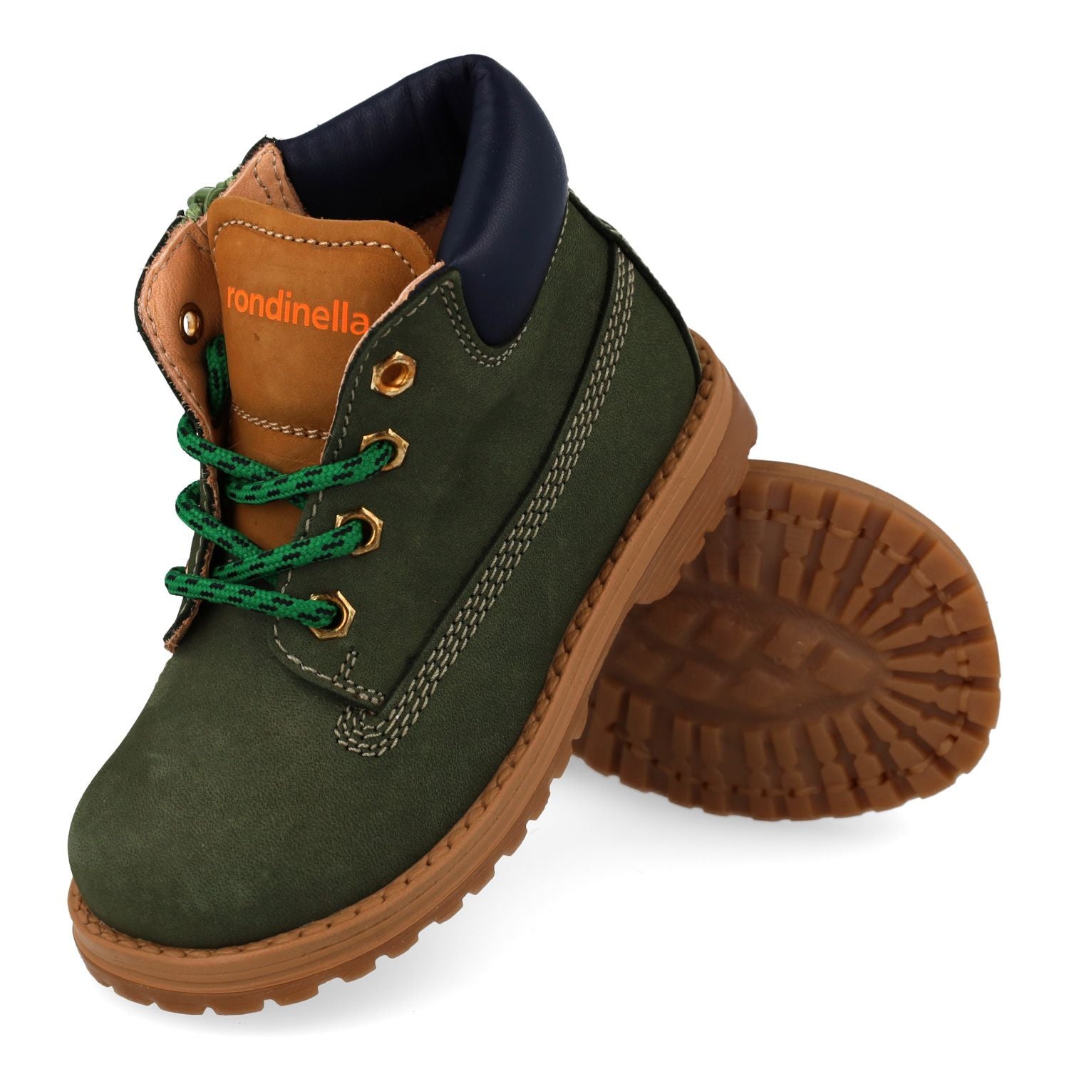Rondinella Veterboot - Rondinella Kinderschoenen - Groen | 4432-4N