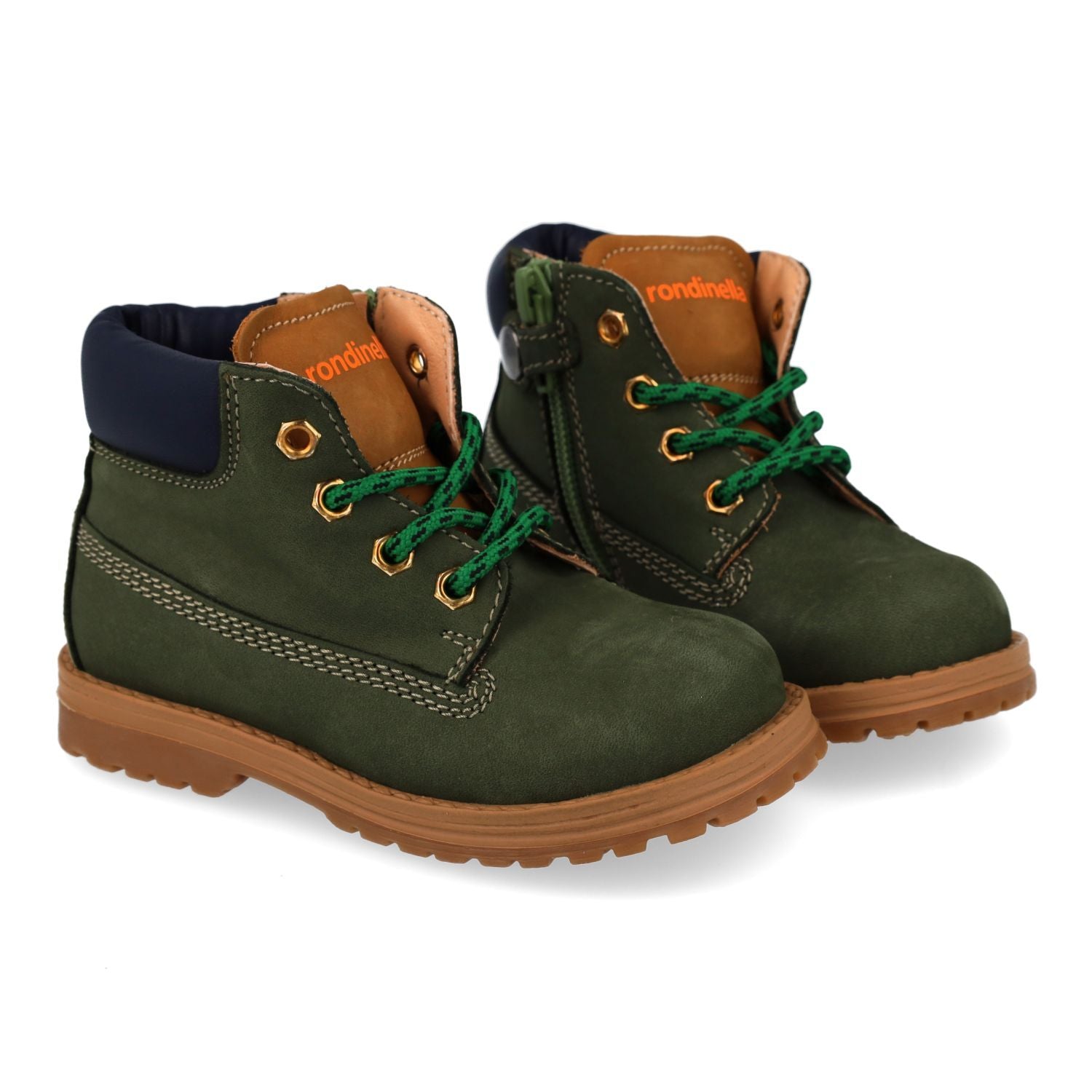 Rondinella Veterboot - Rondinella Kinderschoenen - Groen | 4432-4N