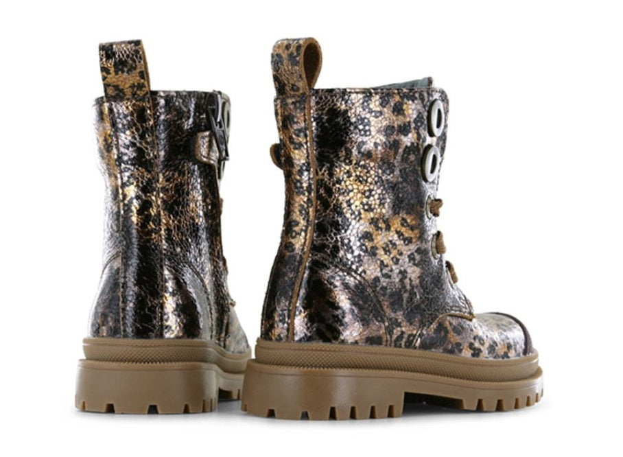 Shoesme Veterboot - Shoesme Kinderschoenen - Brons | NT25W008