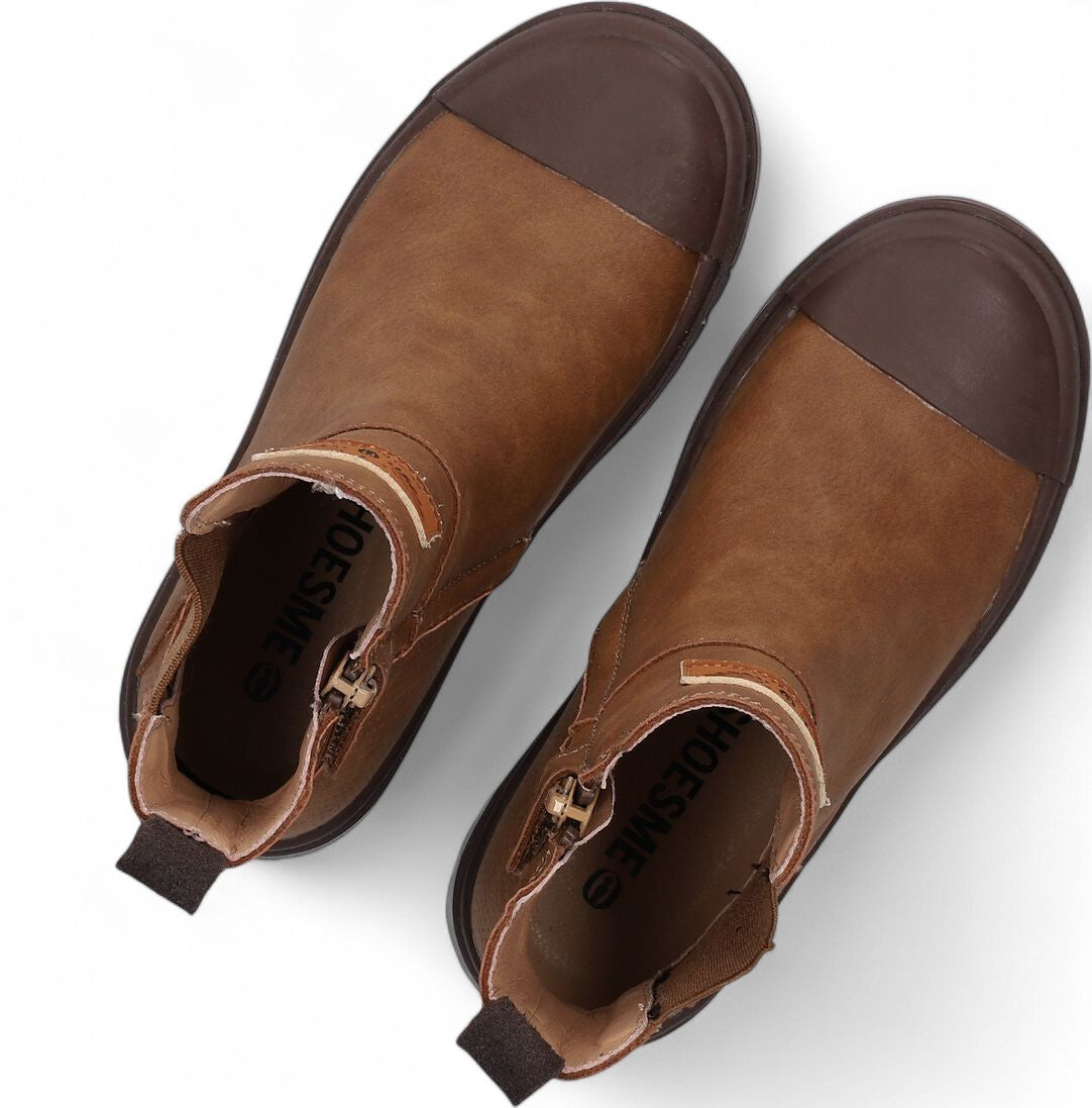 Shoesme Veterboot - Shoesme Kinderschoenen - Cognac | SW25W009