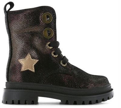 Shoesme Veterboot - Shoesme Kinderschoenen - Brons | NT23W006