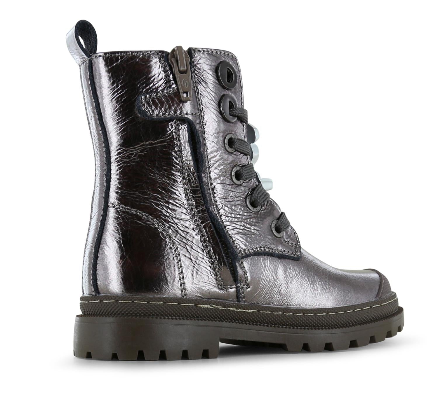 Shoesme Veterboot - Shoesme Kinderschoenen - Zilver | NT26W007-A