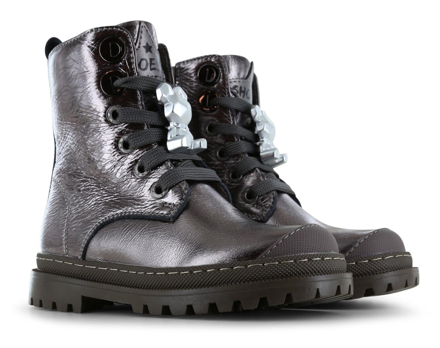 Shoesme Veterboot - Shoesme Kinderschoenen - Zilver | NT26W007-A