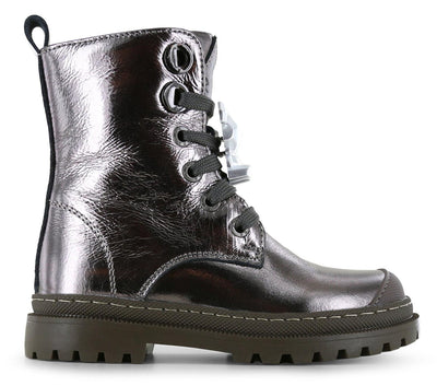 Shoesme Veterboot - Shoesme Kinderschoenen - Zilver | NT26W007-A