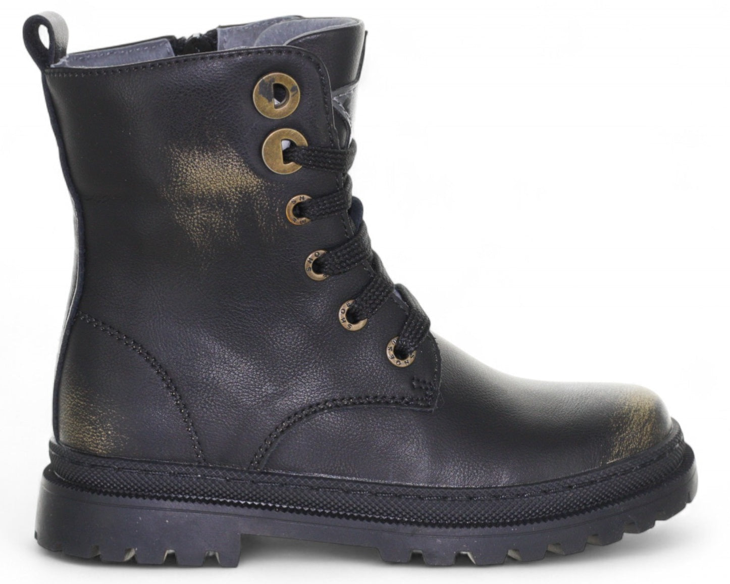 Shoesme Veterboot - Shoesme Kinderschoenen - Zwart | NT25W008