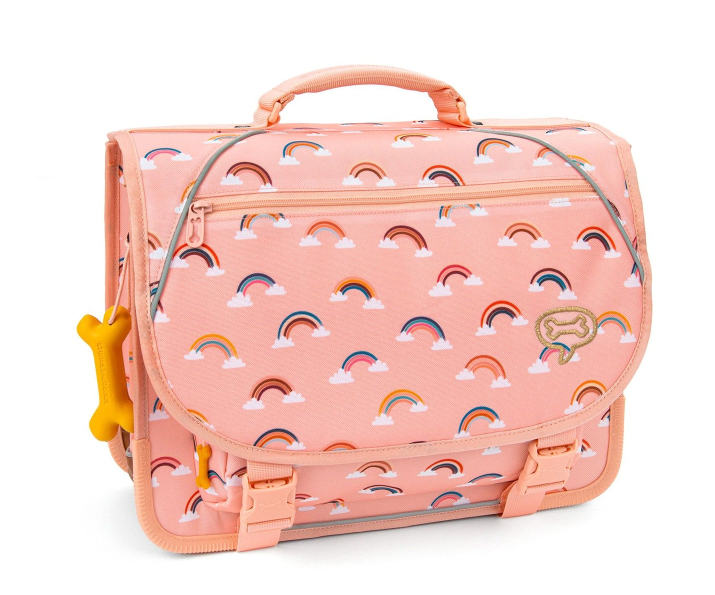 Stones & Bones Boekentas - Stones & Bones Accessoires - Roze | Lilly Rainbows Blossom