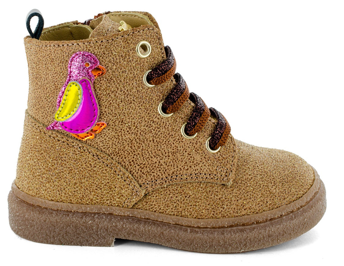 Stones & Bones Veterboot - Stones & Bones Kinderschoenen - Naturel | Pamy 5416 Glitter Camel