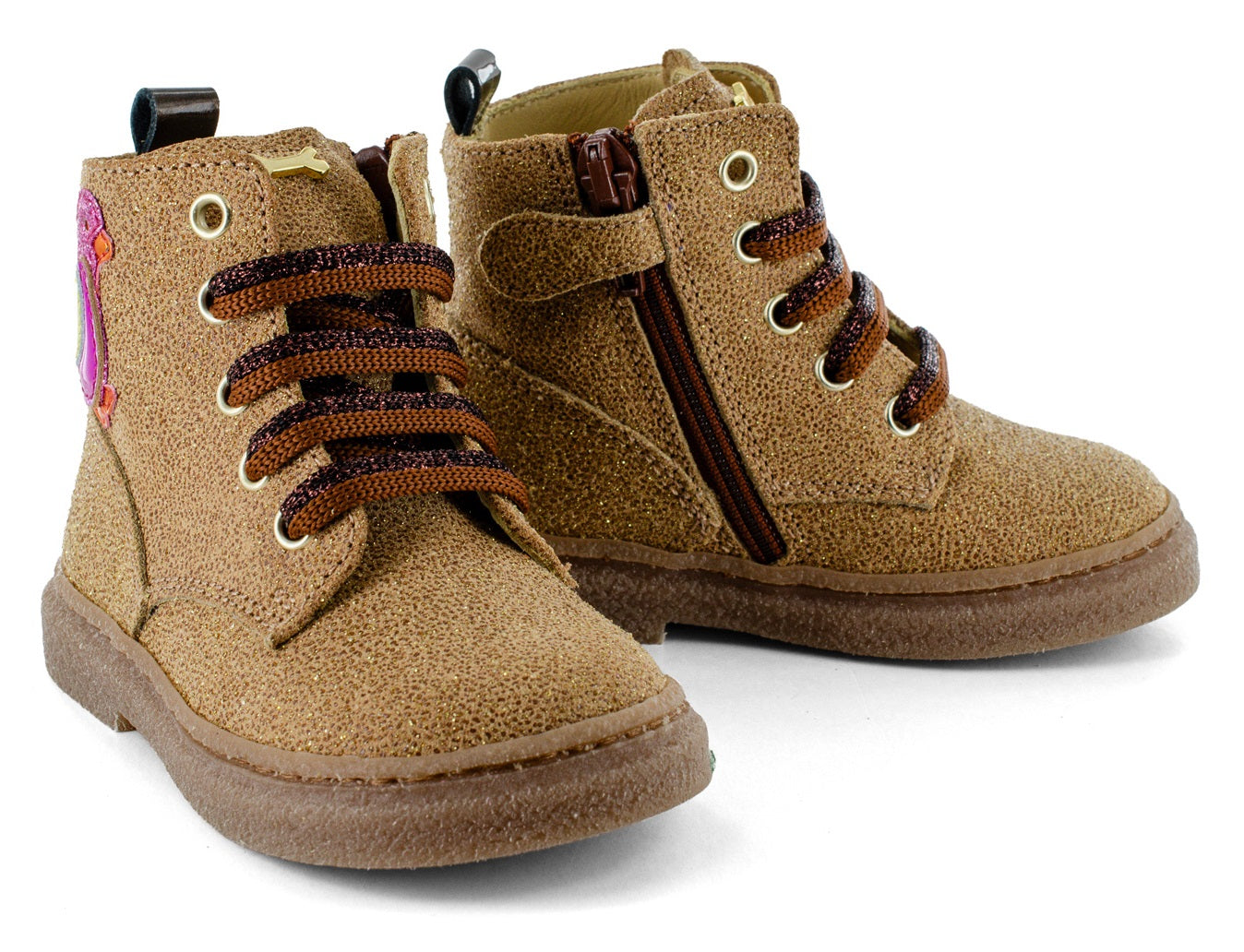 Stones & Bones Veterboot - Stones & Bones Kinderschoenen - Naturel | Pamy 5416 Glitter Camel
