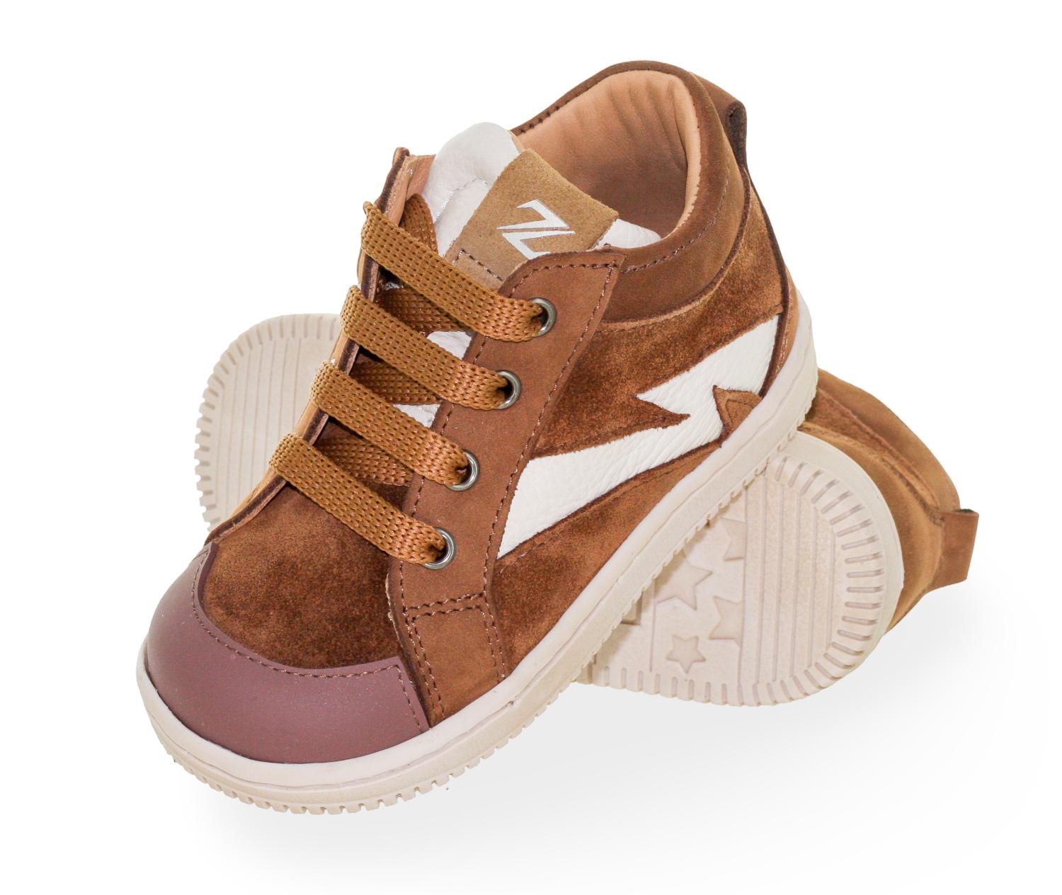 Zecchino D'Oro Sneaker - Zecchino D'oro Kinderschoenen - Cognac | B13-1304