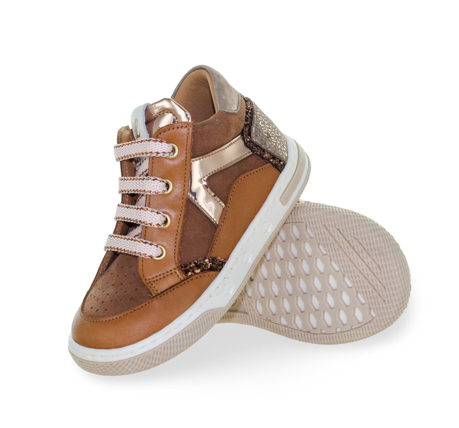 Zecchino D'Oro Sneaker - Zecchino D'oro Kinderschoenen - Cognac | N12-1605